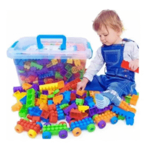 Blocos De Montar Grandes + Caixa Acrílica