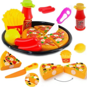 Comidinha Crec Pizza De Cortar Com Velcr Brinquedo Infantil