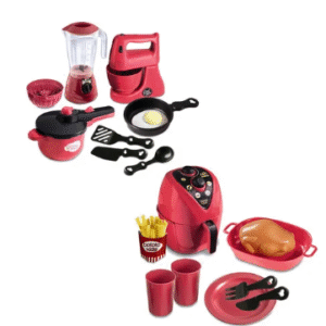 Little Chef Kids + Air Fryer Brinquedo Infantil Cor Vermelho