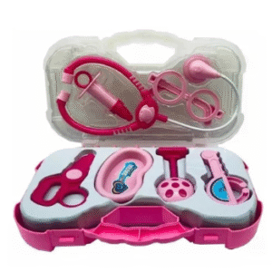 Maleta Mini Doutora Kit Infantil Menina Médica Brinquedo Cor Rosa