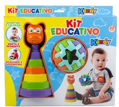 Brinquedo Mega Educativo Bebe Empilha Encaixa Formas Geometricas Kendy